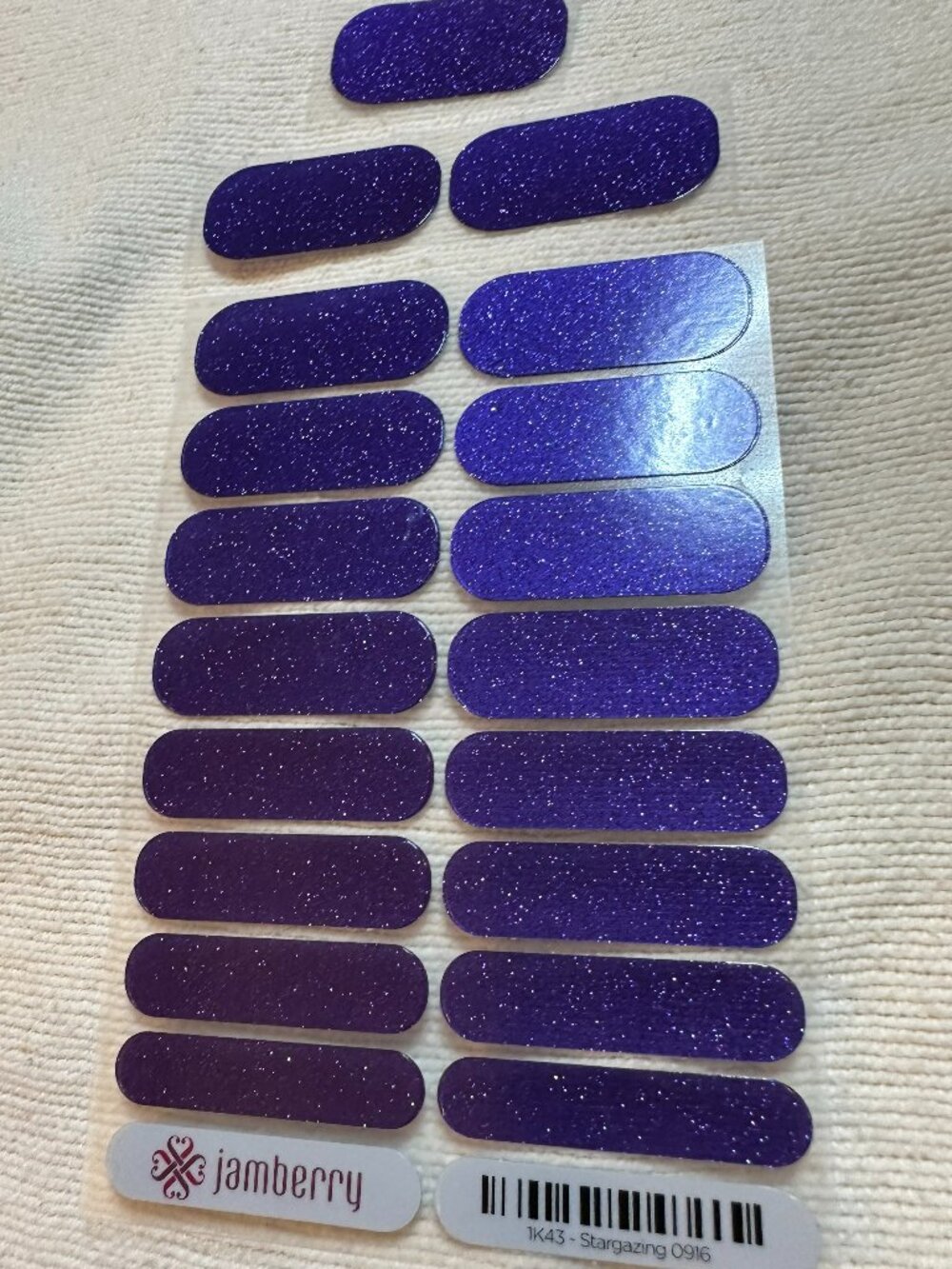 💅Hard to Find Jamberry Nail Wrap, Rare, Purple Glitter, Modern, Artsy💅